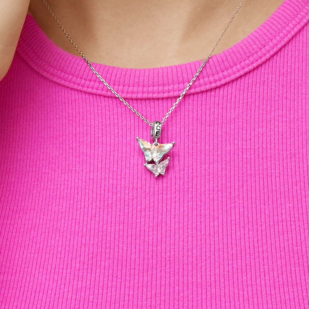Gnoce Dazzling Colorful Butterfly Pendant Dangle Charm_7