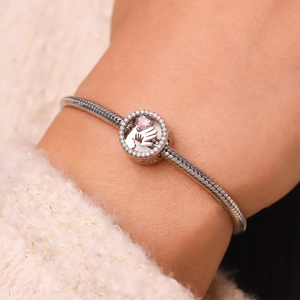 Gnoce Parent-child Handshake Personalized Photo Charm_5