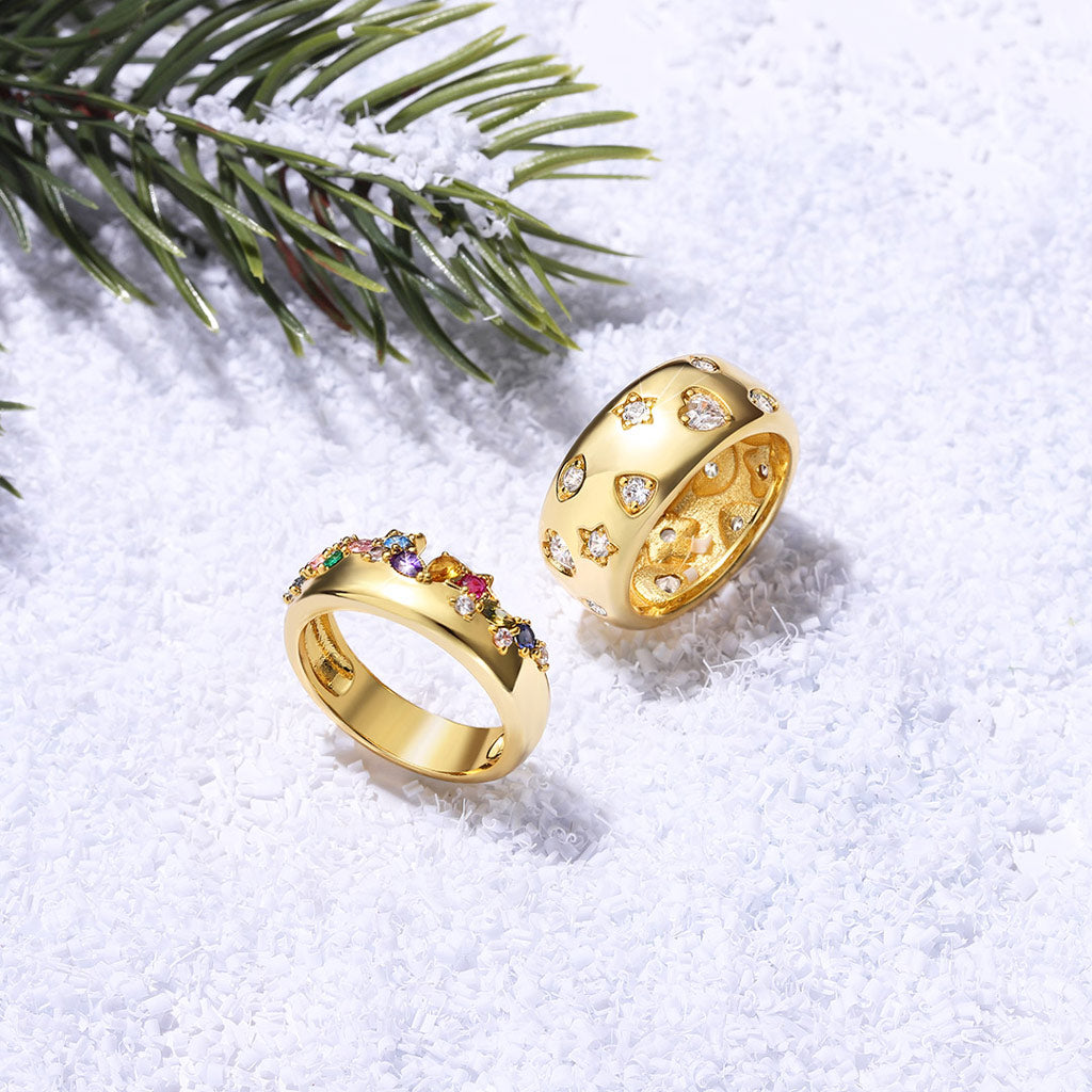 Gnoce White Topaz Mixed Shape Vintage Ring_3