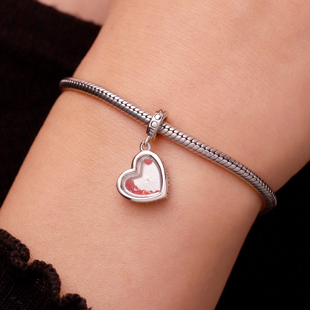 Gnoce Mother's Day Birthstones Forever Heart Pendant Dangle Charm_8