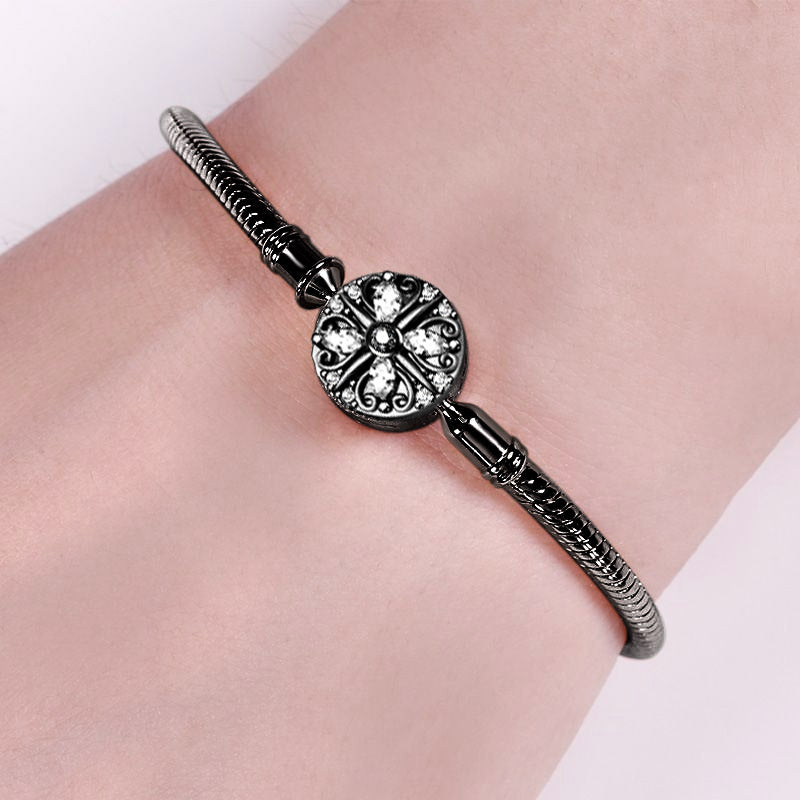 Gnoce Black Four-leaf Clover Bracelet_2