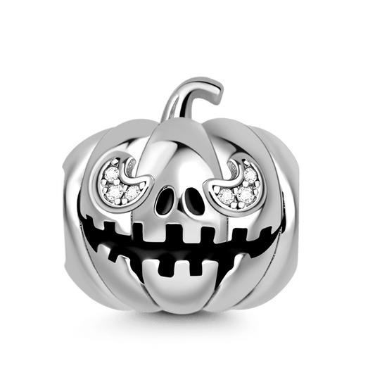 Pumpkin Monster Charm Bead Sterling Silver_1