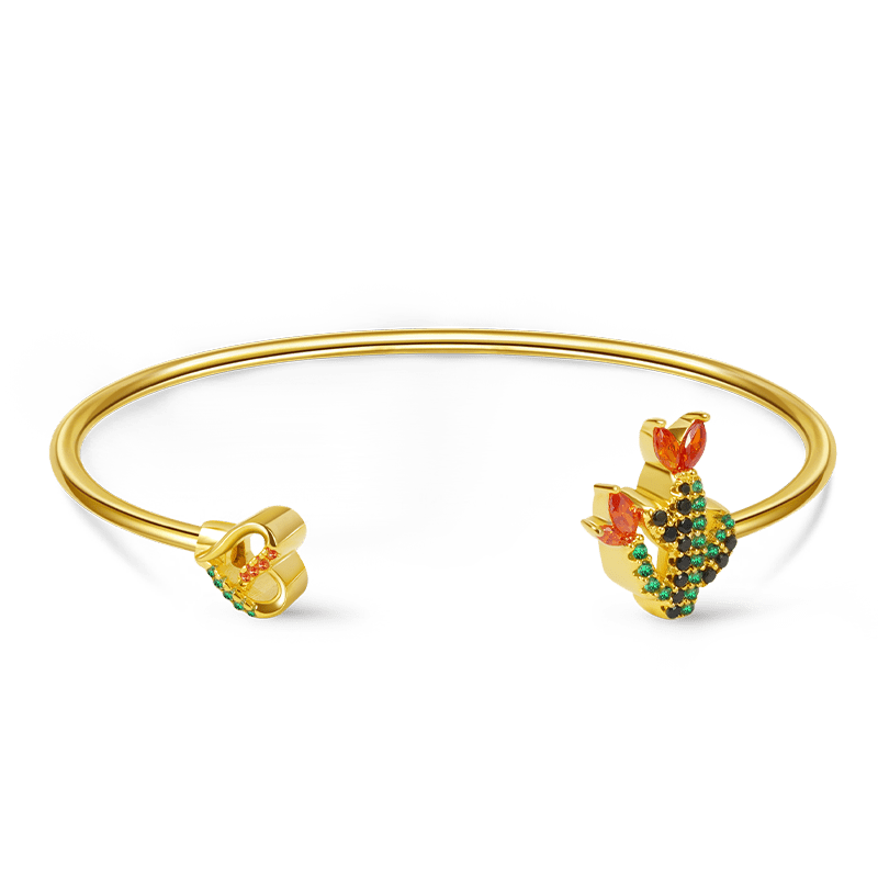 Gnoce Blooming Cactus Bangle Bracelet_1