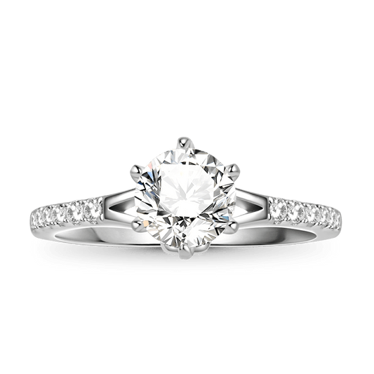 "Only Love" Promise Ring Round Cut CZ Stone 925 Sterling Silver Gift for Valentine's Day_1