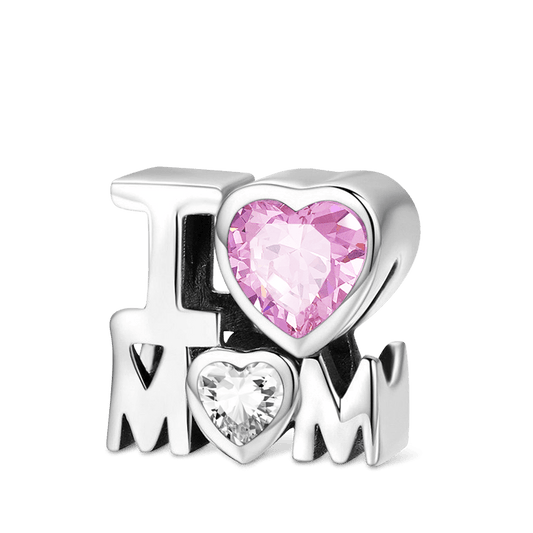 I Love Mom Gift Charm Bead 925 Sterling Silver_1
