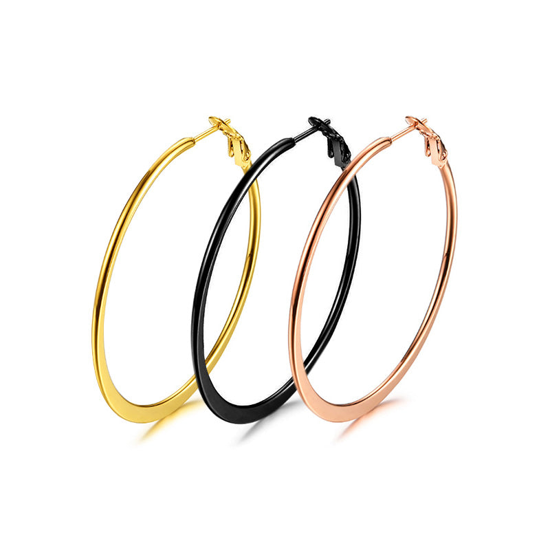 Multi-color Exaggerated Creative Hoop Earrings_1