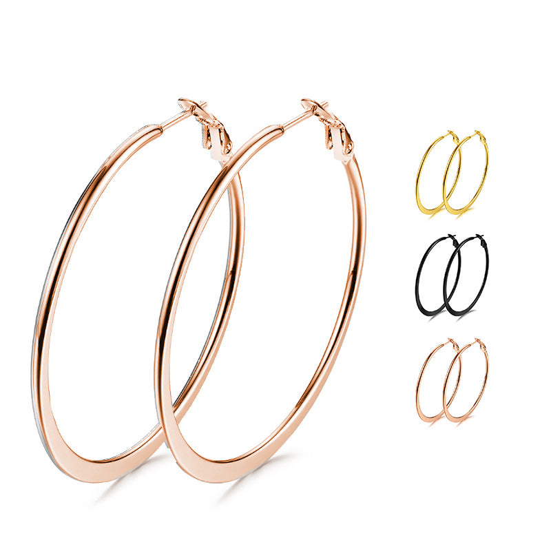 Multi-color Exaggerated Creative Hoop Earrings_2