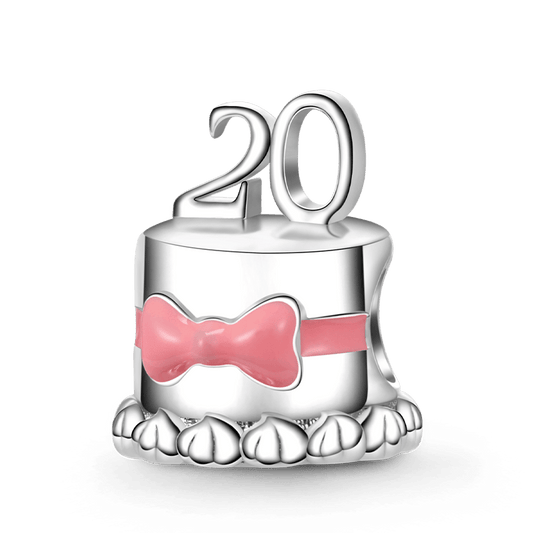 Gnoce Happy "20th Birthday Cake" with Bow Tie Charm_1