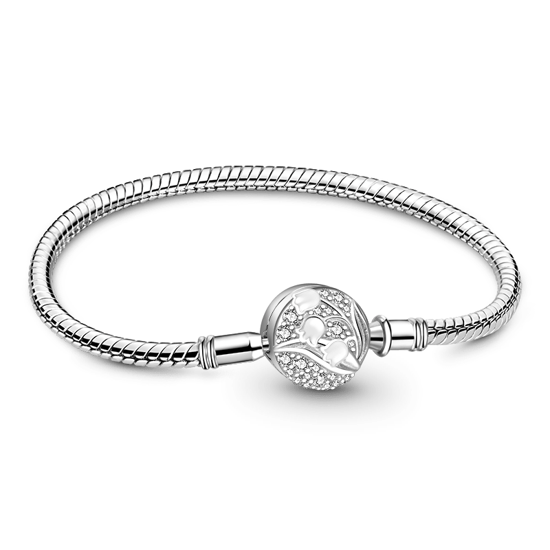 Gnoce Lily of the Valley Flower Basic Snake Chain Bracelet_1