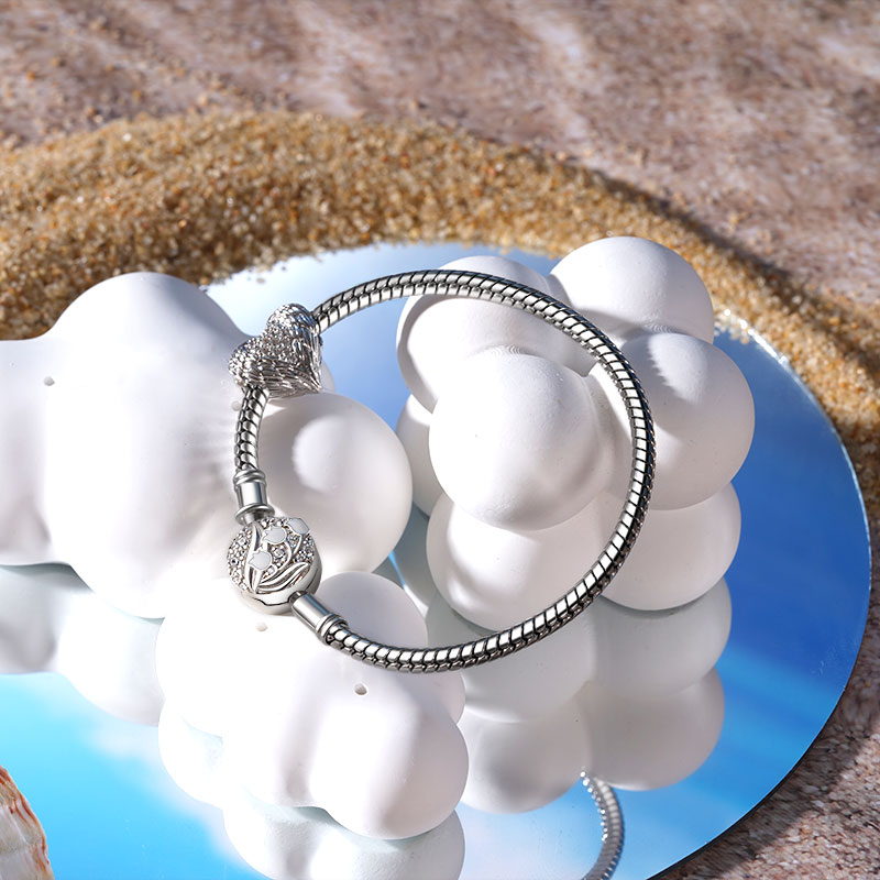 Gnoce Lily of the Valley Flower Basic Snake Chain Bracelet_3