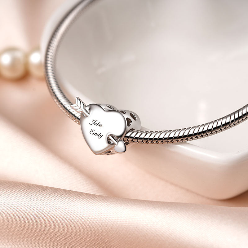 Gnoce Sweetheart with Love Personalized Engravable Photo Charm_2