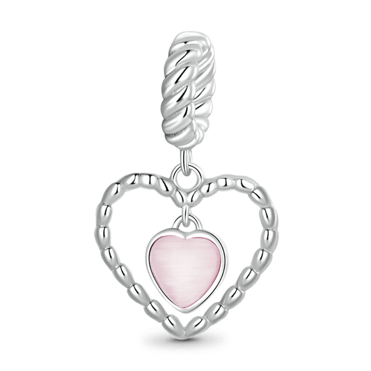 Gnoce Pink Heart Love Pendant Dangle Charm_1