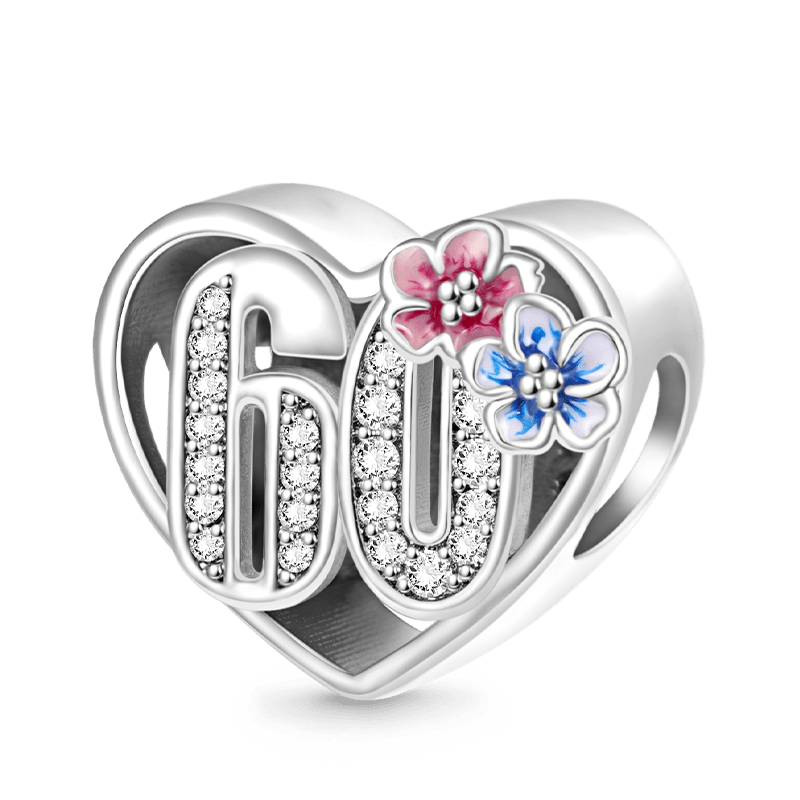 Gnoce Celebration 60th Birthday Heart Charm_1