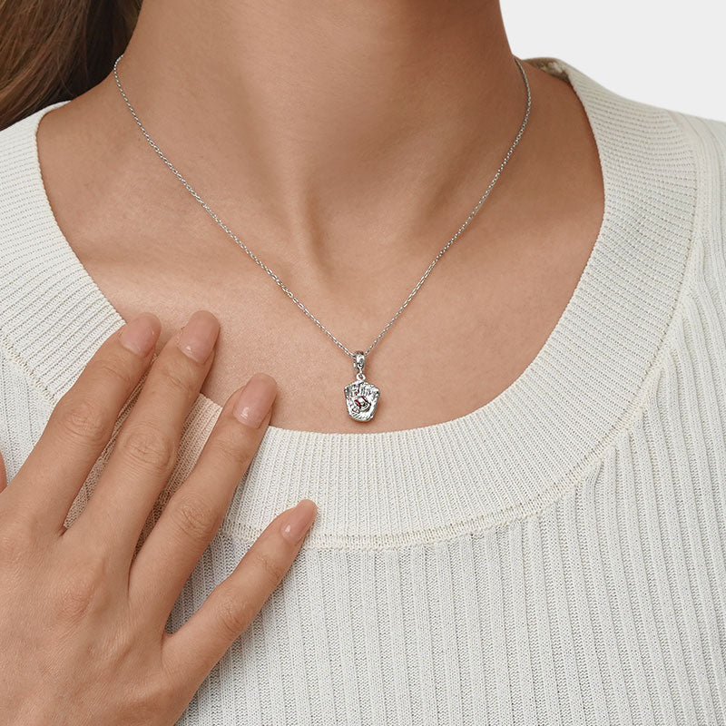 Gnoce Baseball Glove Charm Platinum-plated Silver Blend_7