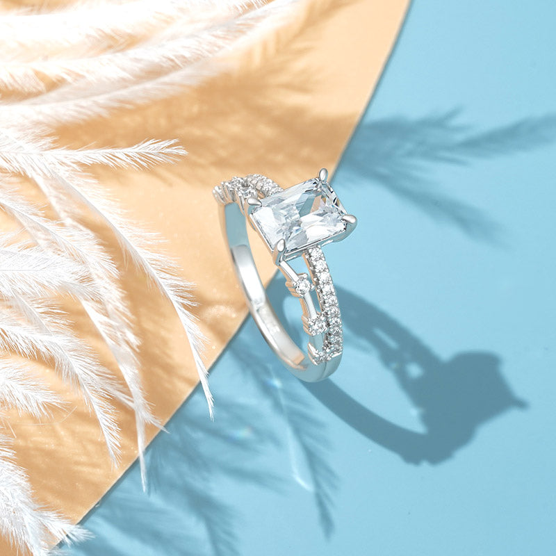 Gnoce Elegant Rectangle-cut Promise Ring_3