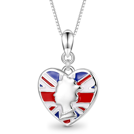 Gnoce Queen of My Heart Necklace Platinum-plated Silver Blend_1