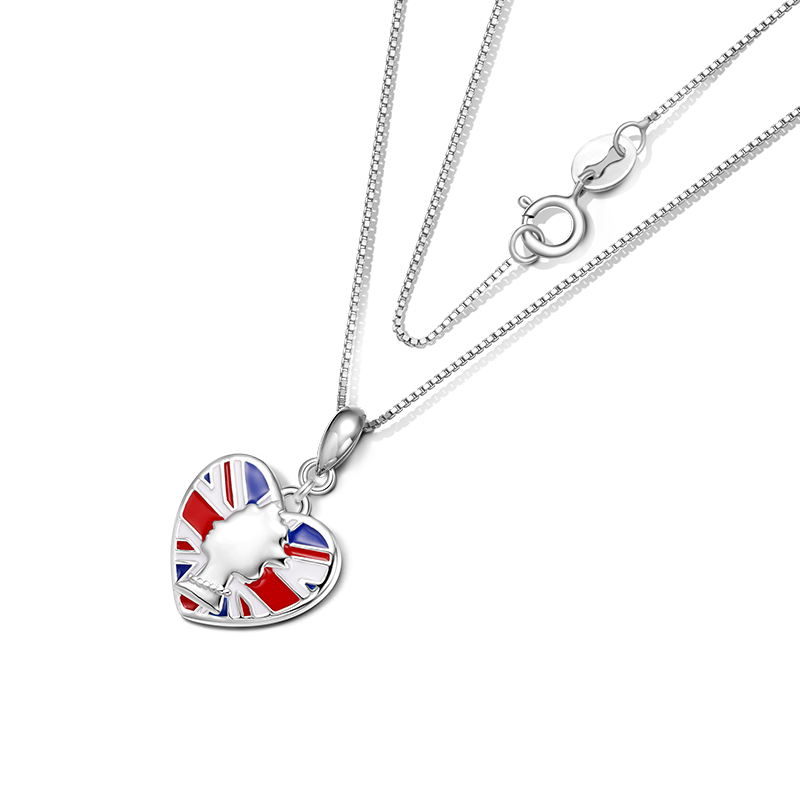Gnoce Queen of My Heart Necklace Platinum-plated Silver Blend_3
