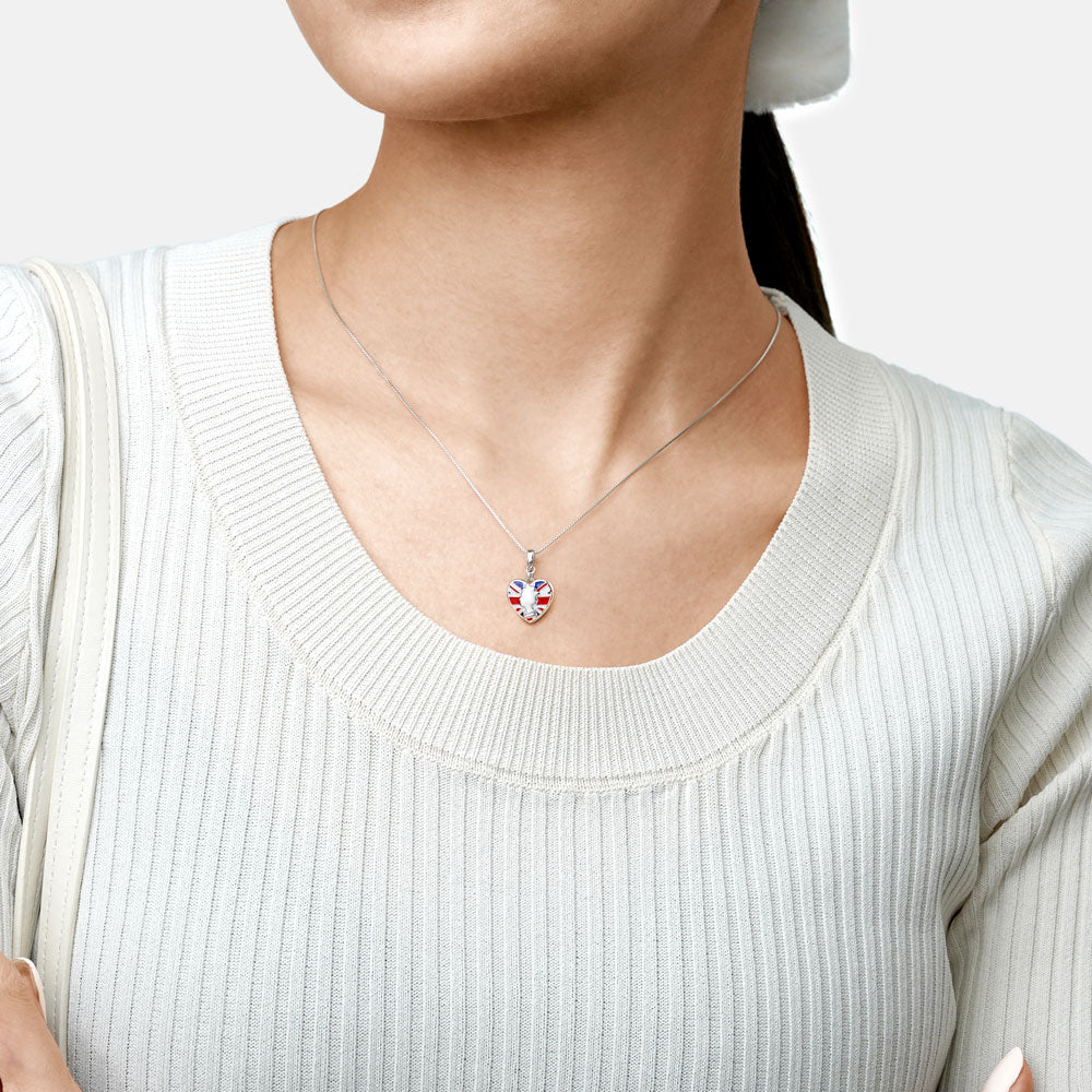 Gnoce Queen of My Heart Necklace Platinum-plated Silver Blend_4