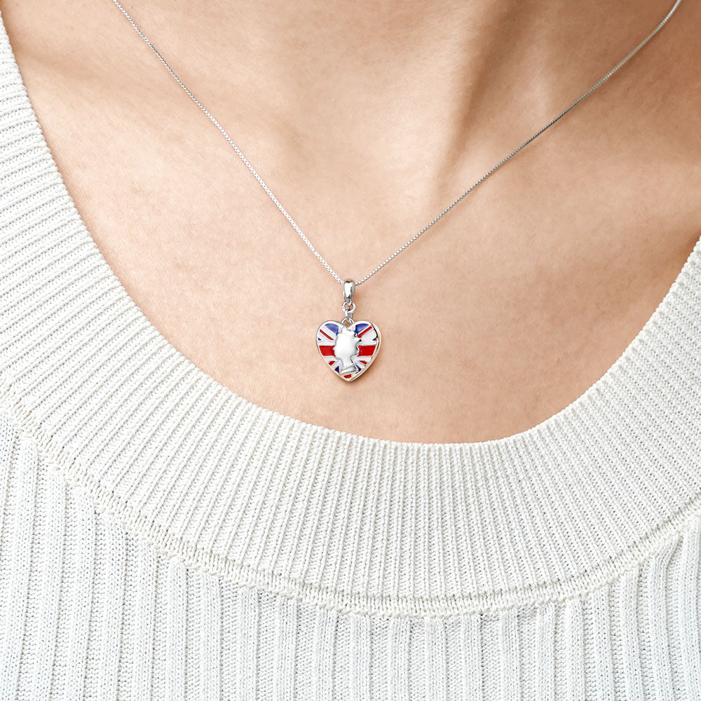 Gnoce Queen of My Heart Necklace Platinum-plated Silver Blend_5
