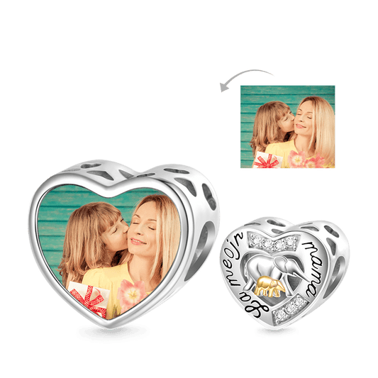 Gnoce Mother Love Heart Personalized Photo Charm_1