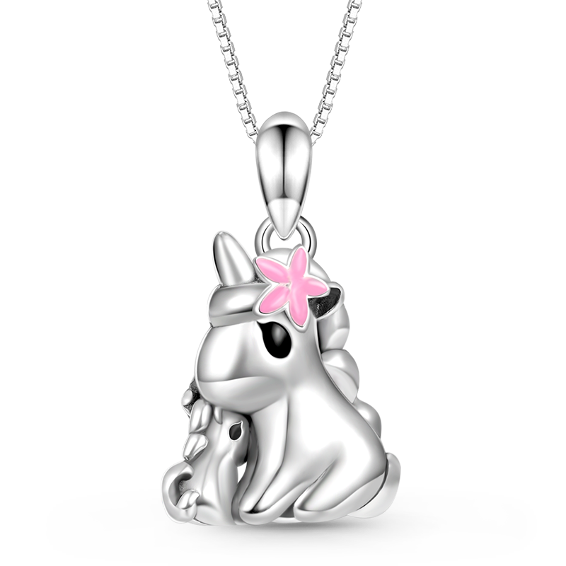 Gnoce Embrace Love Sakura Unicorn & Baby Necklace_2