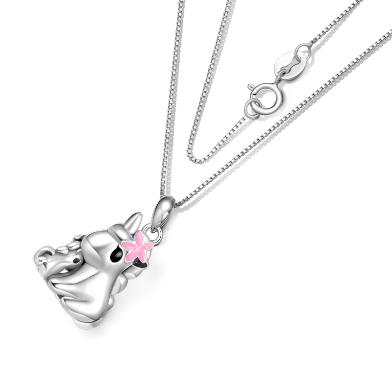 Gnoce Embrace Love Sakura Unicorn & Baby Necklace_3
