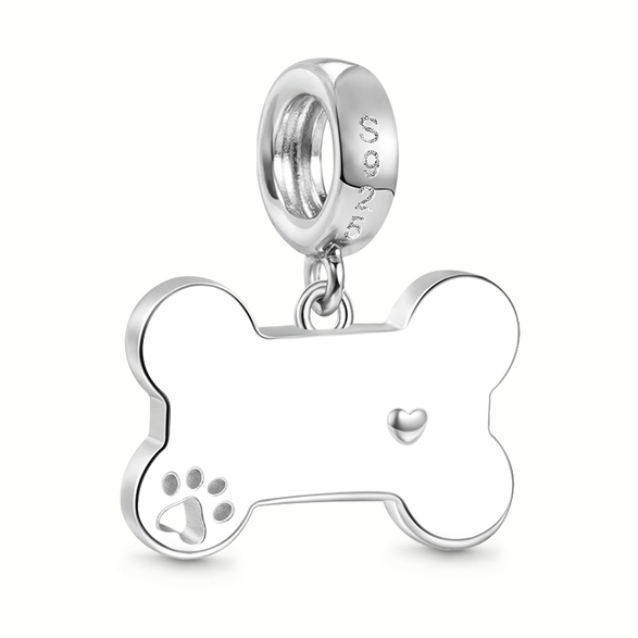 周大吉狗愛骨頭可雕刻吊墜