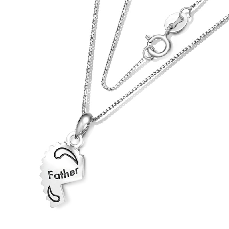 Gnoce "Love You" Father Unique Whole Heart Necklace_2