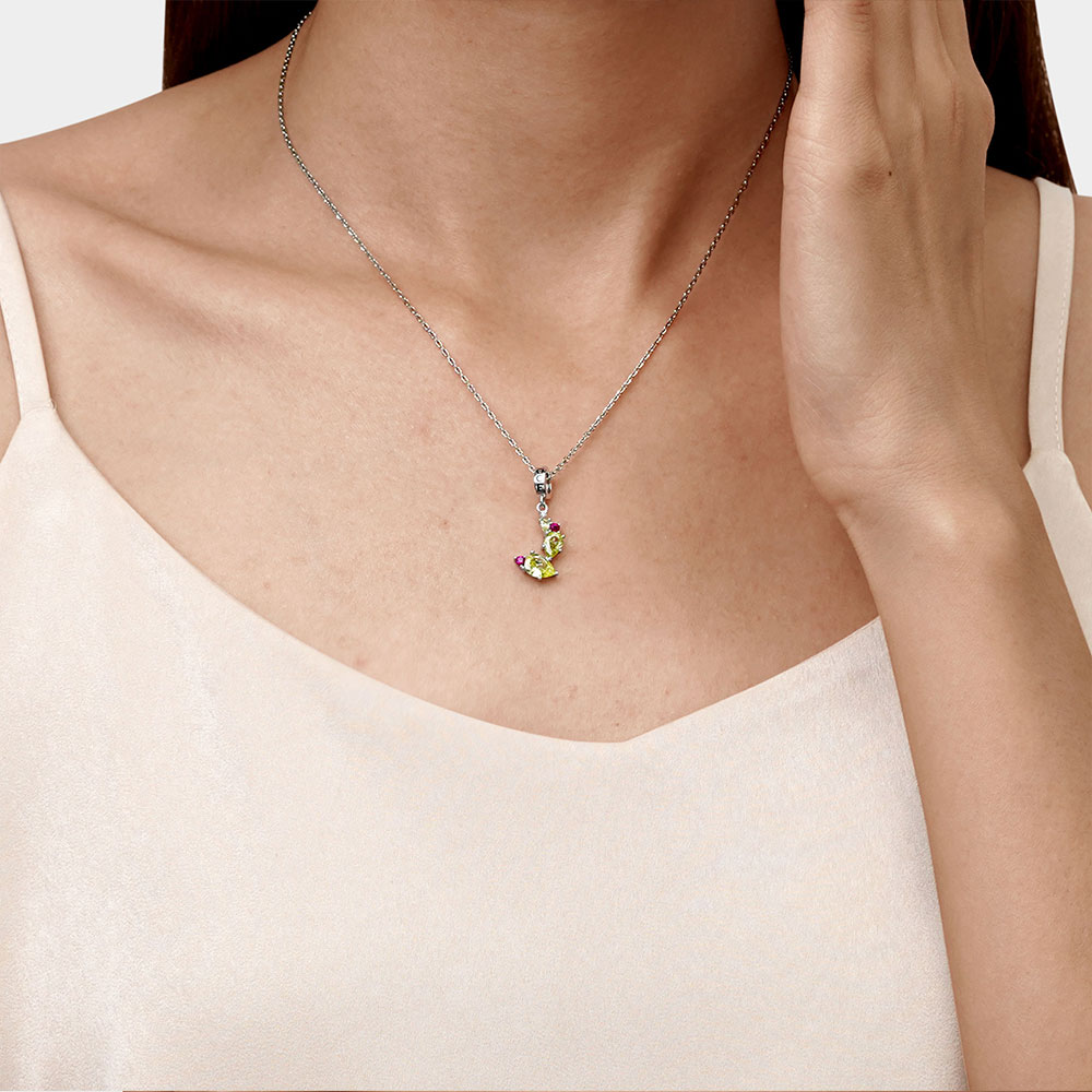 Gnoce Sparkling Cactus Pendant Dangle Charm_5