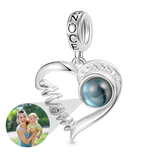 Gnoce Projection Mom Love Personalized Photo Pendant Dangle Charm_1