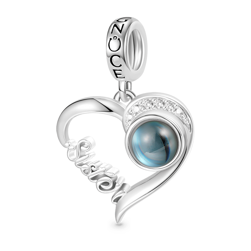 Gnoce Projection Sister Love Personalized Photo Pendant Dangle Charm_3