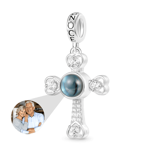 Gnoce Projection Cross Personalized Photo Pendant Dangle Charm_1