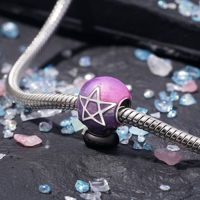 Gnoce Halloween Purple Crystal Ball Charm_3