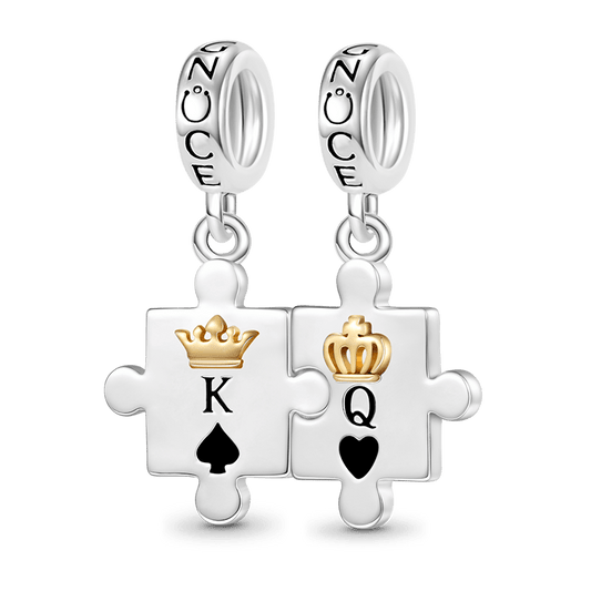Gnoce Personalized Couple Puzzle Pendant Dangle Charm_1