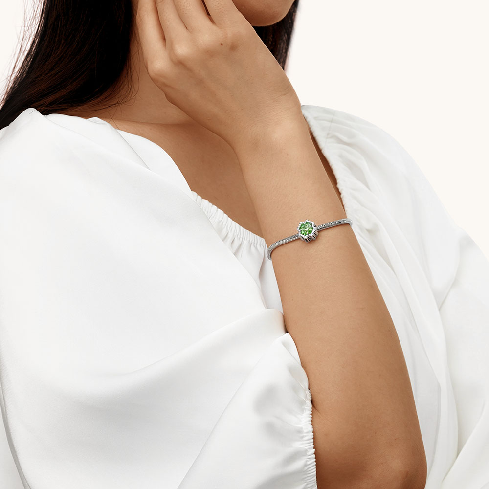 Gnoce Lucky Green Four-leaf Clover Charm_4