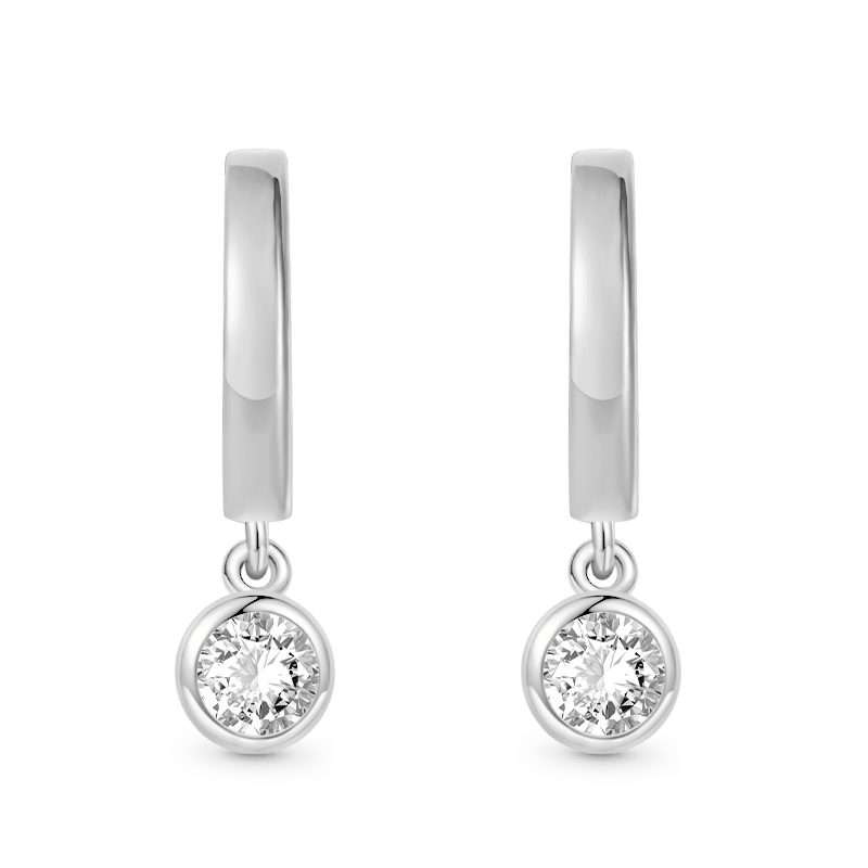 Gnoce Round Diamond Drop Earrings_3
