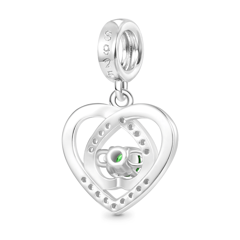 Gnoce Love Heart Birthstone Personalized Pendant Dangle Charm_2