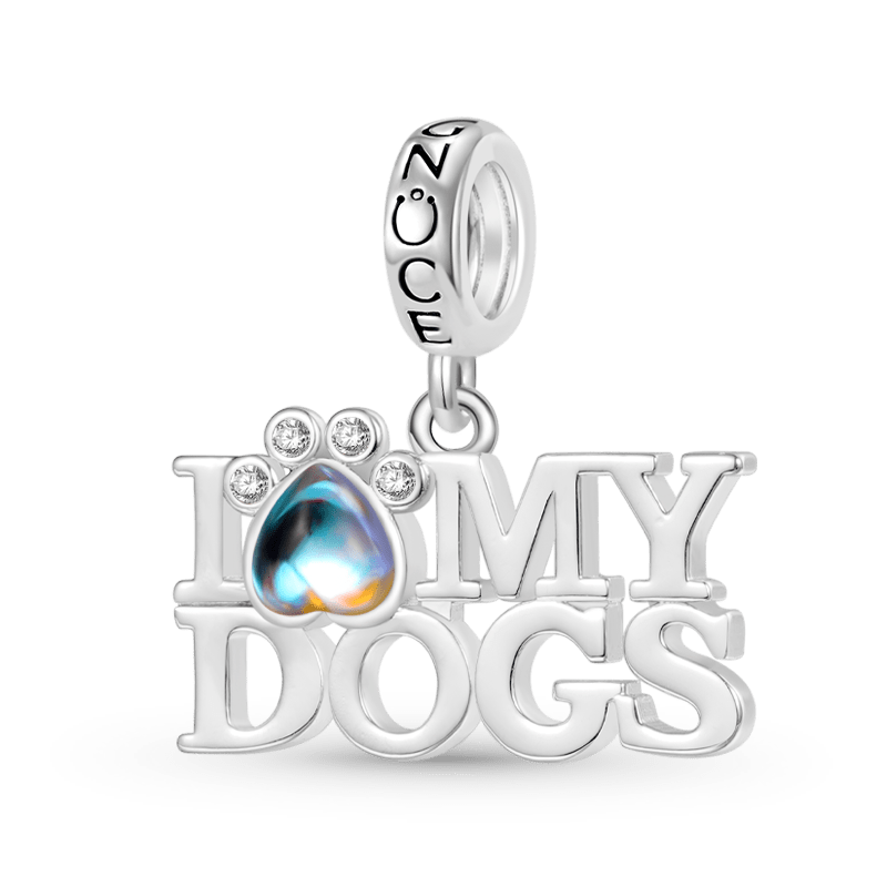 Gnoce "I LOVE MY DOGS" Pet Pendant Dangle Charm_1