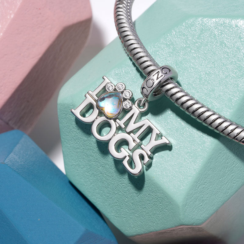 Gnoce "I LOVE MY DOGS" Pet Pendant Dangle Charm_3