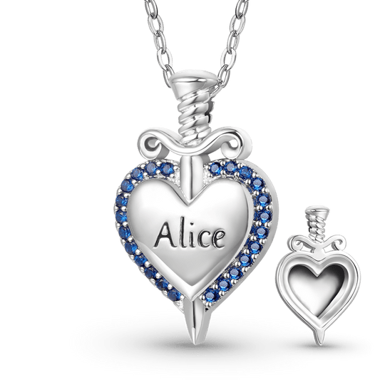 Gnoce Engravable Screws Drive Into Love Heart Necklace_1