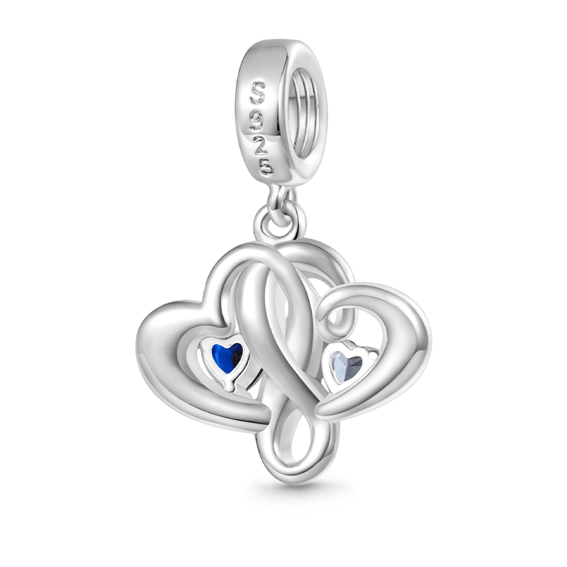 Gnoce Family Love Heart Engravable Pendant Dangle Charm_3