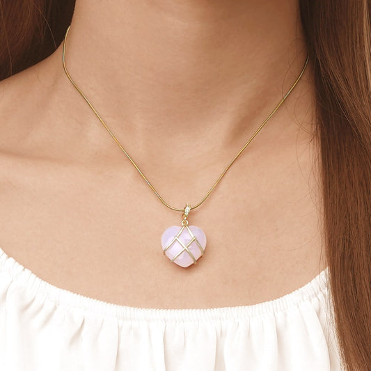 Gnoce Barbie Pink Heart Necklace_5