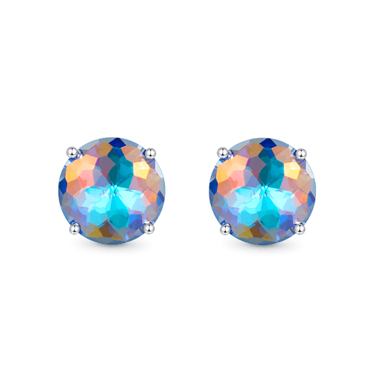 Gnoce Colorful Round Stud Earrings_1