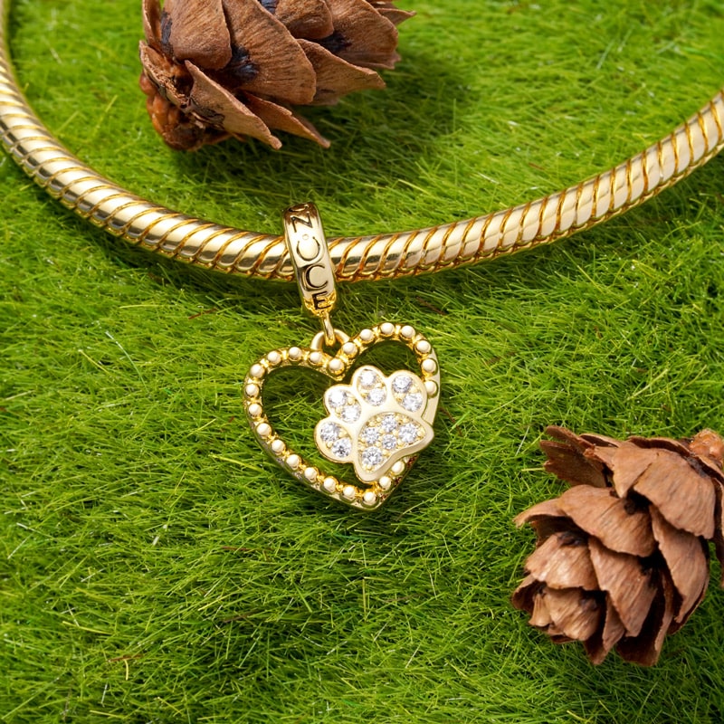 Gnoce Love Heart Dog Claw Charm_3