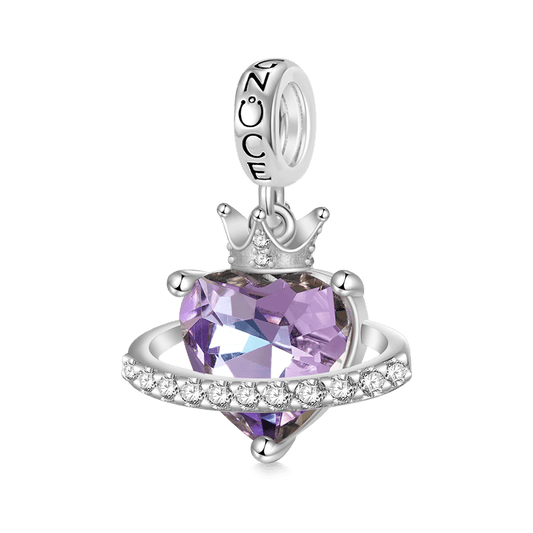 Gnoce Planet Crown Heart Pendant Dangle Charm_1