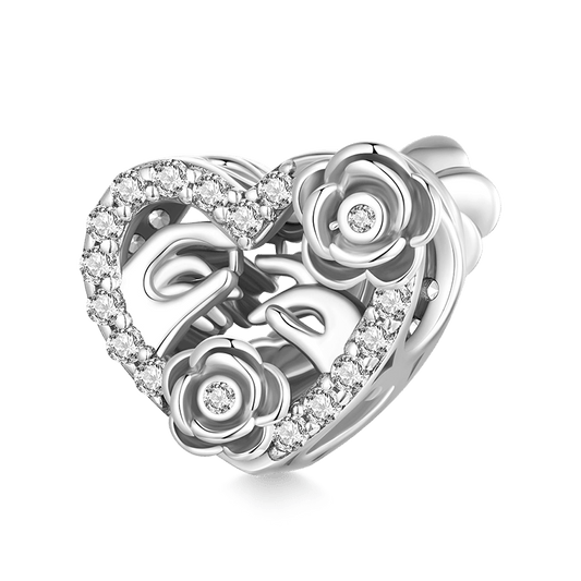 Gnoce Love Heart Rose Charm_1