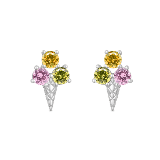 Gnoce Ice Cream Cone Stud Earrings_1