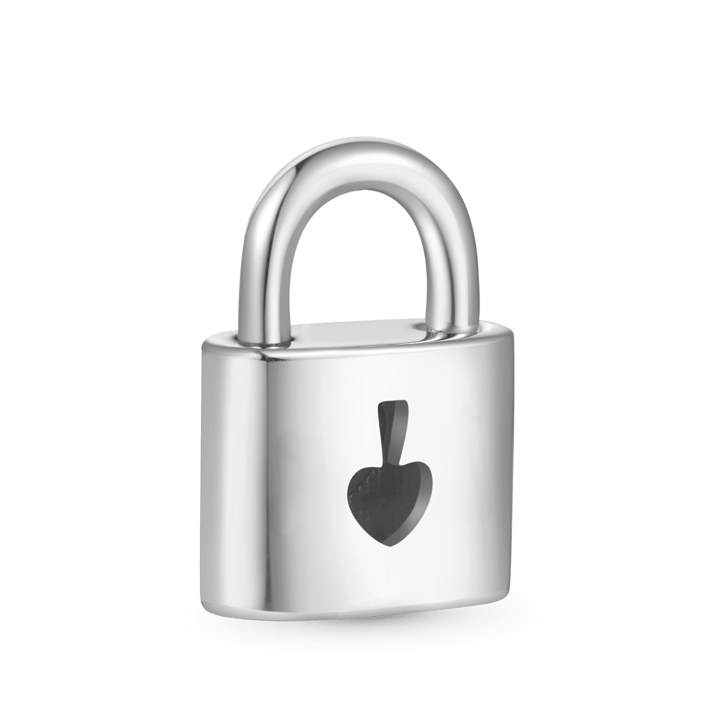 Gnoce Personalized Initial Letter Openable Silver Lock Charm_3