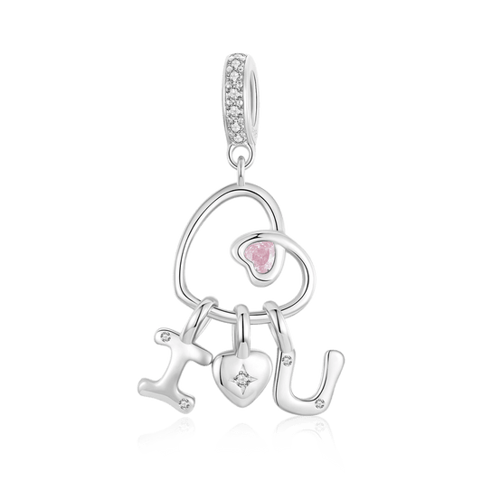 Gnoce Valentine Letter Love Heart Pendant Dangle Charm_1