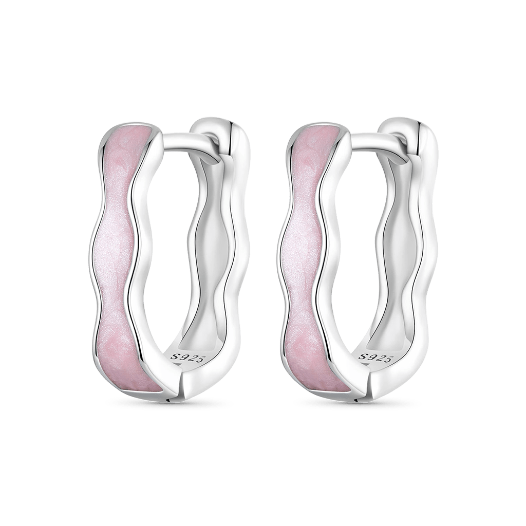 Gnoce Pink Waves Hoop Earrings_1
